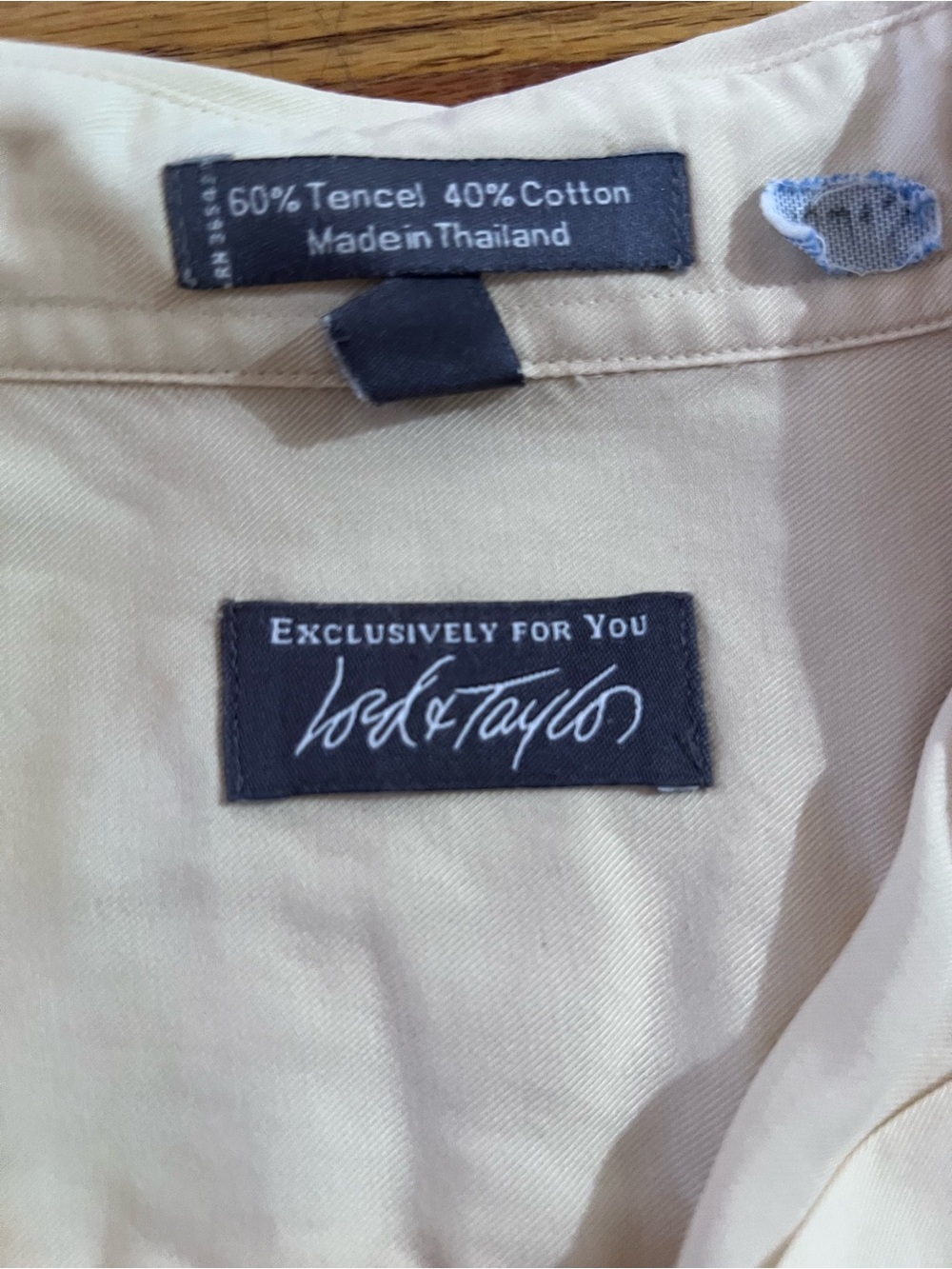 Lord & Taylor Men's Light Beige Large Dress Shirt